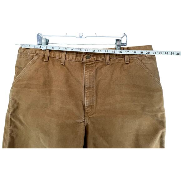 Carhartt Carpenter Shorts 42 Brown Cotton Relaxed Fit Broken In Workwear Utility - Picture 5 of 13